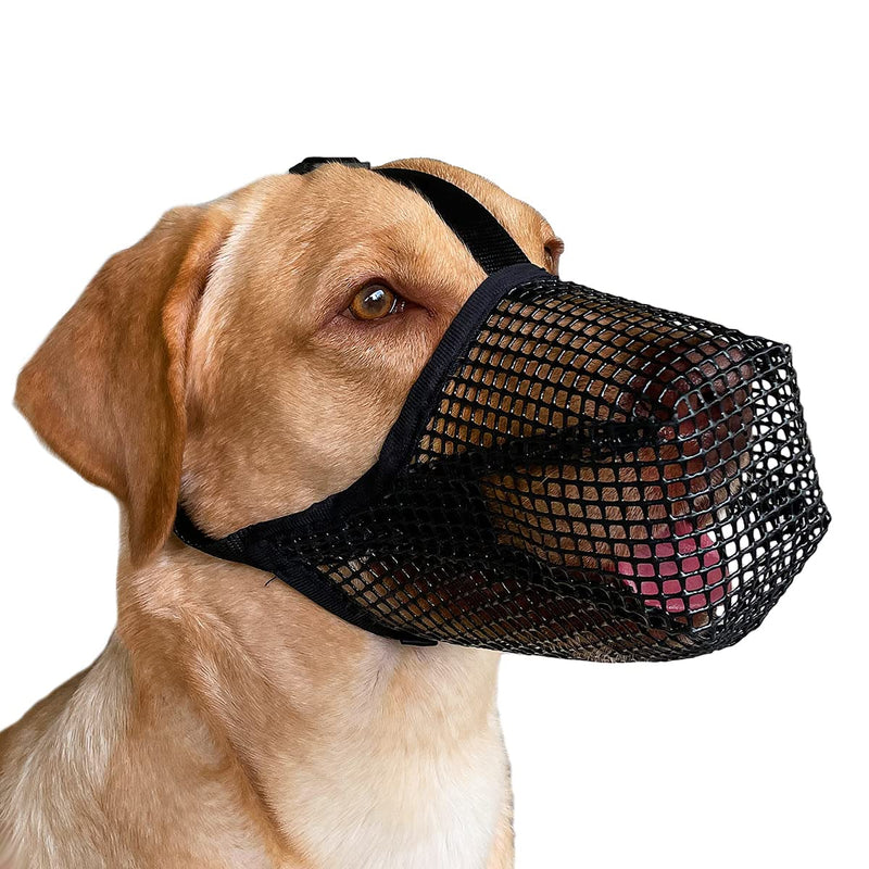 Dog Muzzle, Soft Mesh Covered Muzzles for Small Medium Large Dogs, Poisoned Bait Protection with Adjustable Straps, Prevent Biting Chewing and Licking XS - PawsPlanet Australia