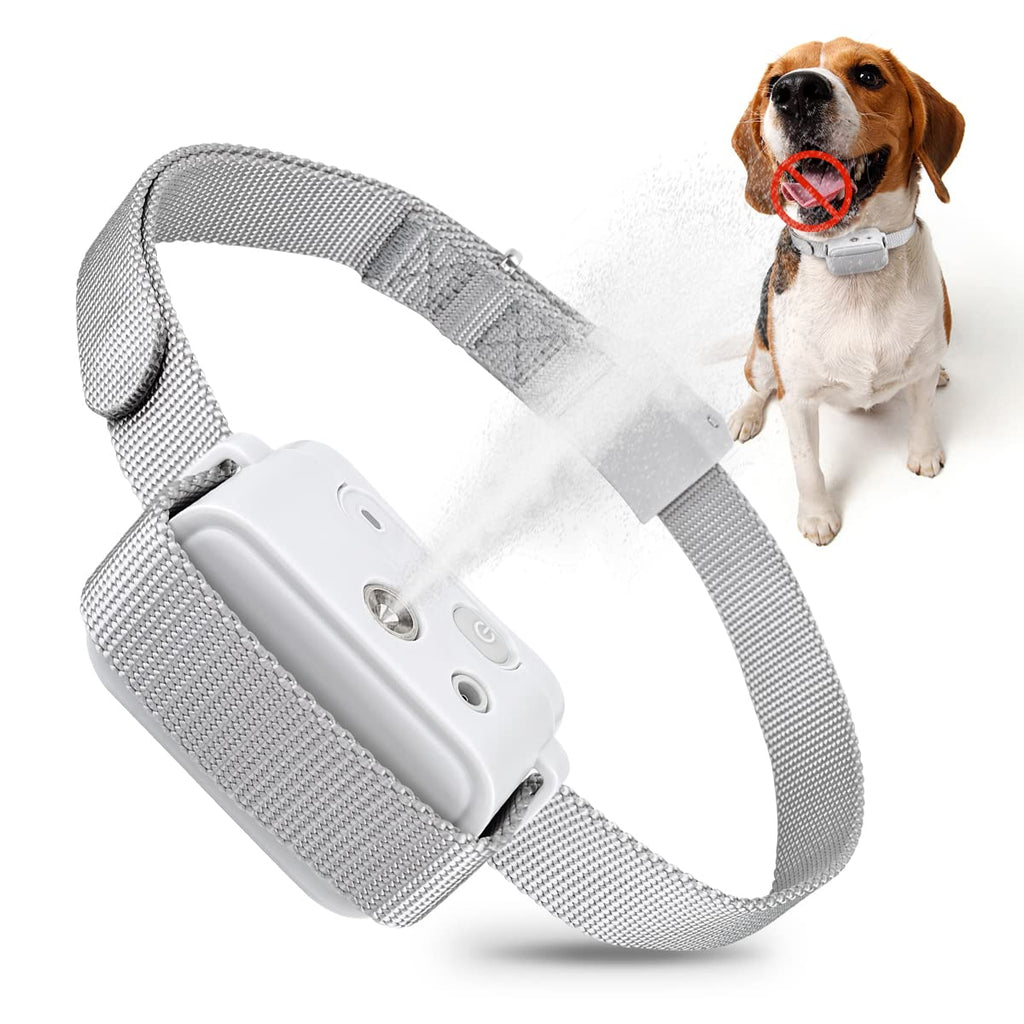 Queenmew Citronella Bark Collar, Automatic Citronella Dog Collar, Humane Rechargeable Pet Corrector Spray Training Collar for Dog, Waterproof Stop Dog Bark Collar for Small Medium Large Dogs 5-60lbs White - PawsPlanet Australia