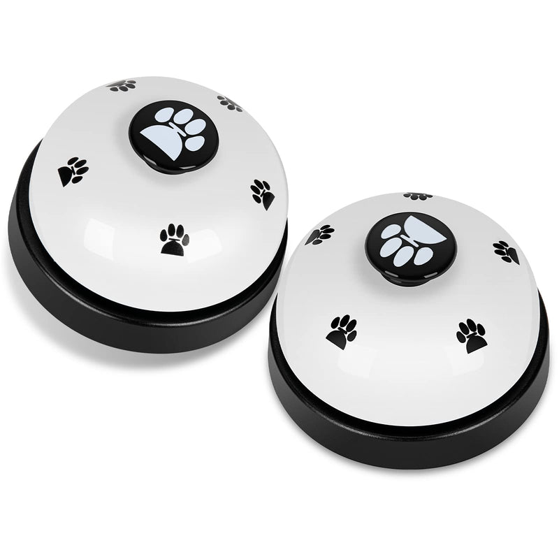 JEXCULL Pet Training Bells, 2 Pack Dogs Bell for Door Potty Training and to Ring to Go Outside Communication Device Dog AgilityTraining Equipment Interactive Toys (White) - PawsPlanet Australia
