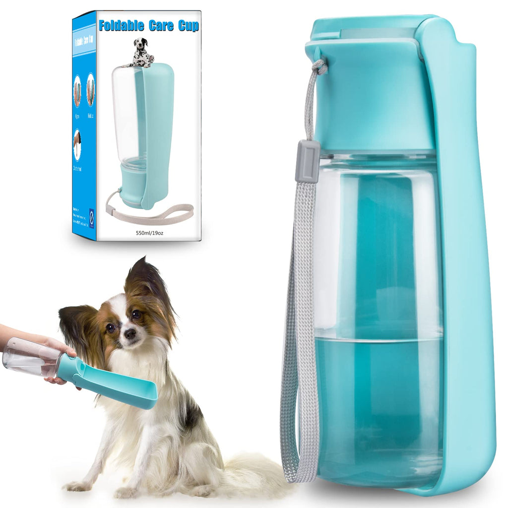 Dog Water Bottle, Ancistro 19OZ Portable Puppy Water Dispenser with Drinking Feeder for Dogs Pets, Foldable Leak Proof Dog Travel Water Bottle for Hiking Walking Traveling, Food Grade Plastic - PawsPlanet Australia