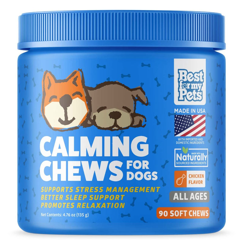 Best For My Pets Calming Chews for Dogs [Vet Developed], 90 Bite-Sized Chews - PawsPlanet Australia