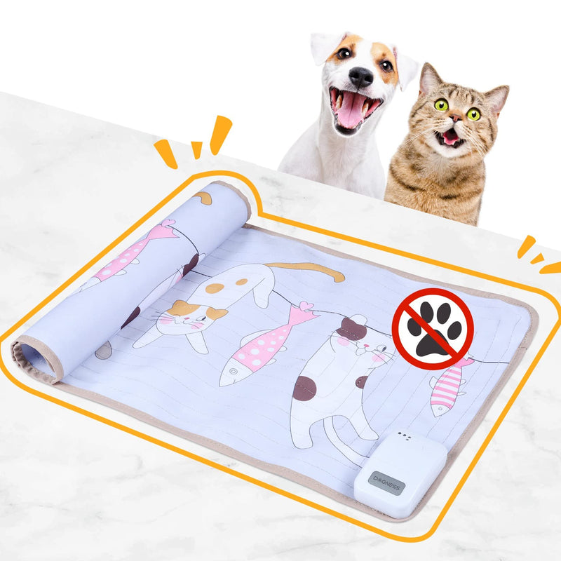 Scat Mat for Cats, Cat Deterrent Behavior Training Mat, 59 * 14 & 32*14 Inches Scat Mat for Cats and Dogs, Battery-Operated with 3 Training Modes for Cat Furniture Cat Balcony 32*15 inch - PawsPlanet Australia