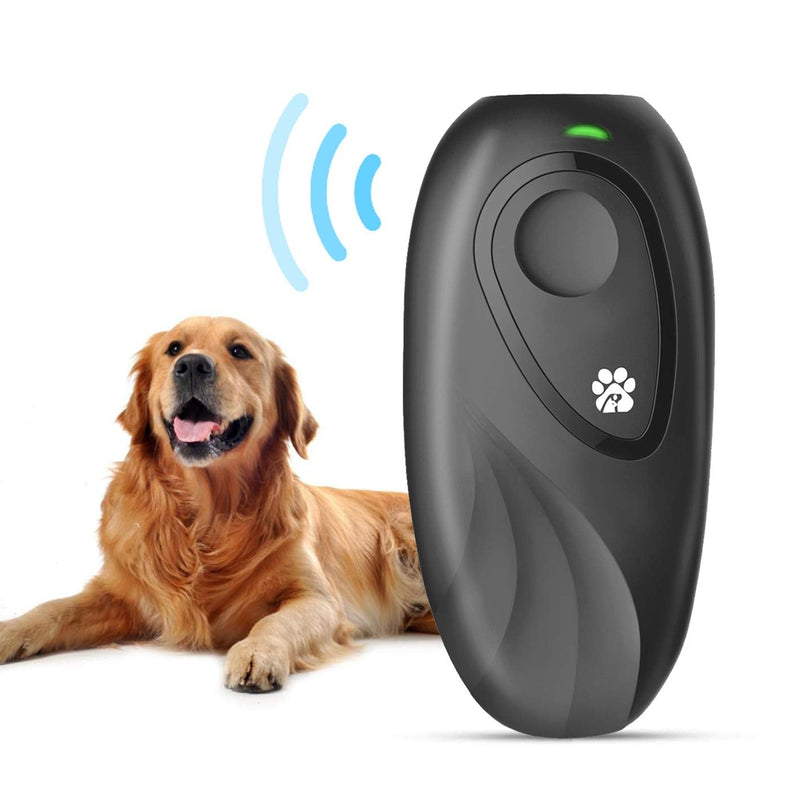 XIAXUE Anti-Bark Control Device, 2 in 1 Ultrasonic Dog Bark Deterrent Dog Training Aid, 16.4 Ft Outdoor Indoor Sonic Anti-bark Repellent for Dogs Black - PawsPlanet Australia