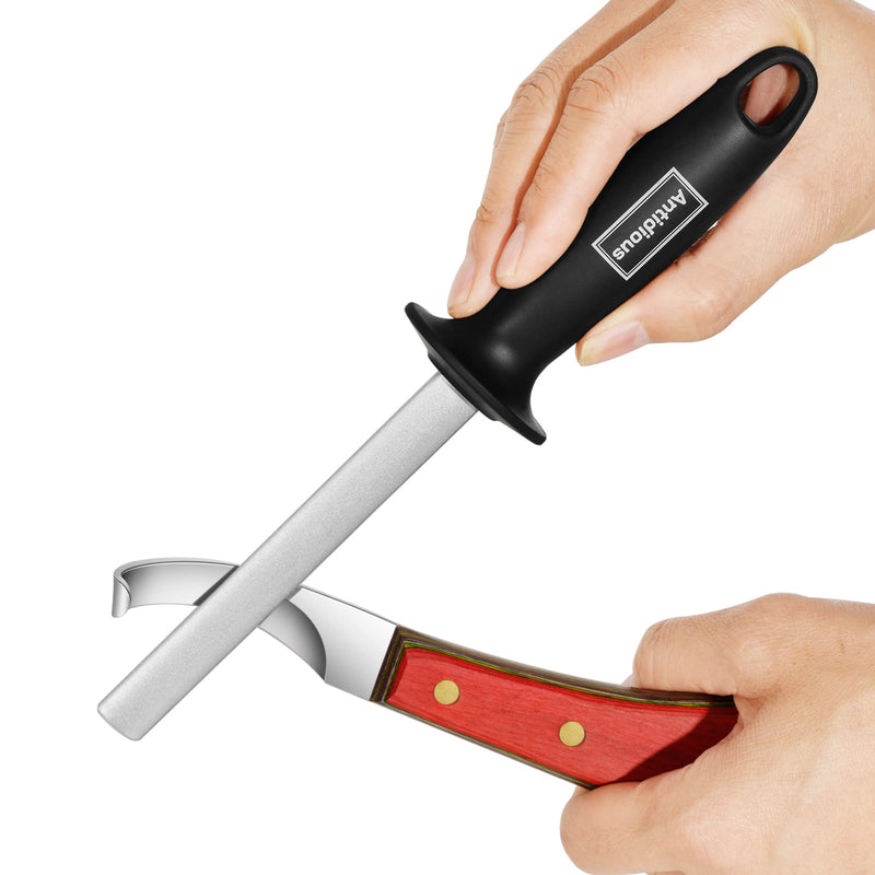 Antidious Hoof Knife Sharpener, 5 inch Farrier Tool Honing Rod with Diamond Coated to Keep Hoof Knives and Cutting Instruments Sharp - PawsPlanet Australia