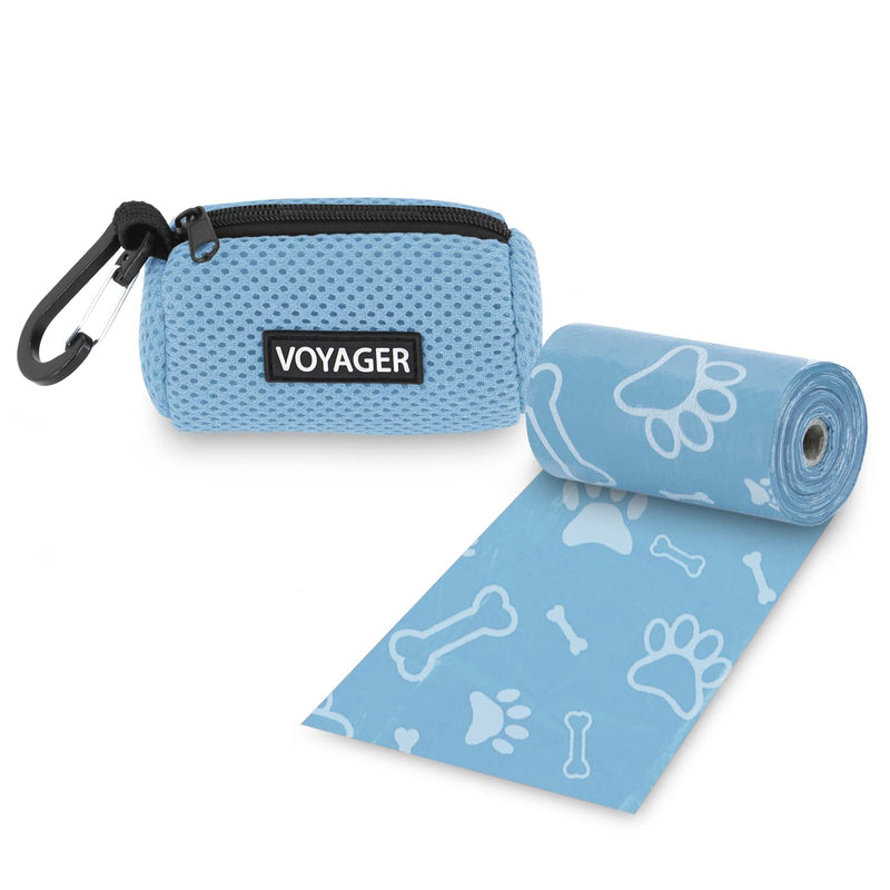 Voyager Step-In Air Dog Harness for Small and Medium Dogs – All Weather Mesh Step in Vest Harness Leash Waste Bag Dispenser by Best Pet Supplies (Dispenser \w 15 Bags) Baby Blue Dispenser - PawsPlanet Australia