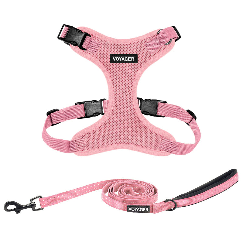 Best Pet Supplies Voyager Step-In Lock Pet Harness – All Weather Mesh, Adjustable Step in Harness for Cats and Dogs XXXS (Chest: 9 - 13" * Fit Cats) 1 Pink (\w Leash) - PawsPlanet Australia