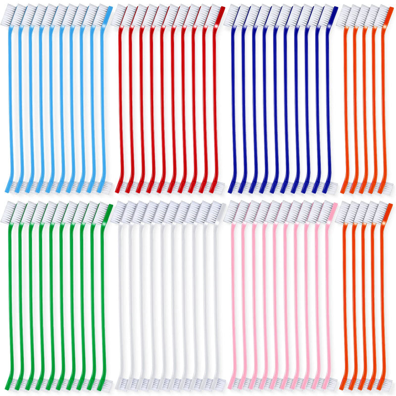 70 Pieces Dog Tooth Brush PET Toothbrush Soft Grooming Dogs Toothbrush Dog Double Sided Toothbrush Puppy Long Handle Tooth Brush for Large and Small Teeth Cleaning Dental Oral Care (Colorful) Colorful - PawsPlanet Australia