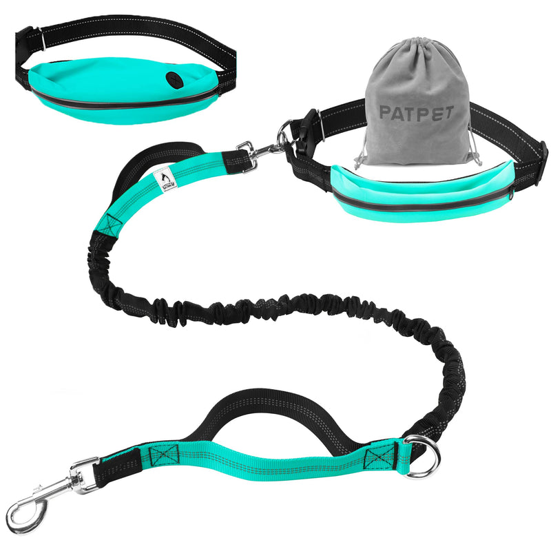 PATPET 4 in 1 Hands Free Dog Leash - Dog Running Leash with Fixed Pouch for Small Medium Large Dogs(5-110 lbs) - PawsPlanet Australia