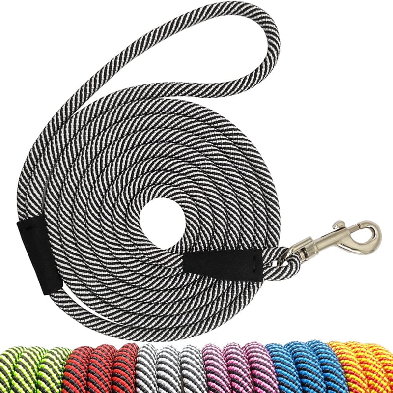 YUCFOREN Small Dog Leash 7Ft x 1/3" Rope Leash for Little Pets/Puppies/Small Animals/Extra Small Dogs, Strong Nylon Walking Leash Training Lead 7’ x 1/3" Black - PawsPlanet Australia