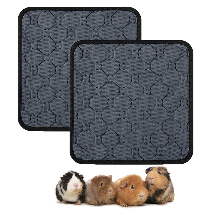 Guinea Pig Fleece Cage Liners Washable Guinea Pig Pee Pads, Waterproof Reusable & Anti Slip Guinea Pig Bedding Fast Absorbent Pee Pad for Small Animals are The Same with  Dog cat 12" 12"（2pack） Light Grey - PawsPlanet Australia