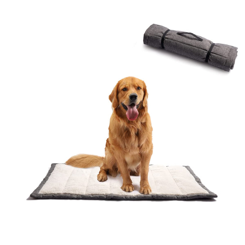 Rollup Outdoor Dog Bed, Dog Travel Bed, Crate Pad, Crate Mat, Dog Camping Gear, Super Soft Machine Washable Kennel Portable Comfort Plush Medium - PawsPlanet Australia