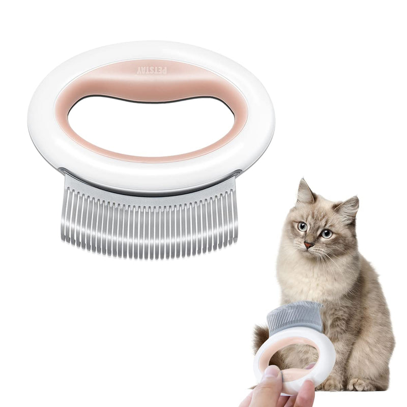 Cat Comb Massager Pet Hair Removal Massaging Shell Comb Soft Deshedding Brush Grooming And Shedding Matted Fur Remover Massage Tool for Removing Matted Fur, Knots and Tangles (Light Orange) Light Orange - PawsPlanet Australia