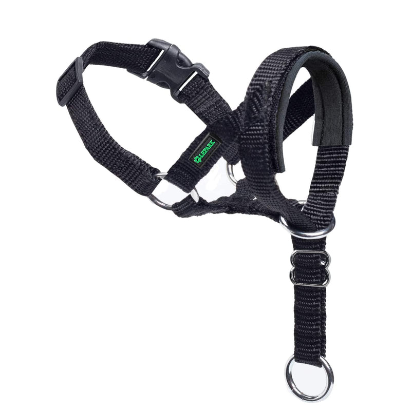 Padded Dog Head Collar for Training, Head Harness for Dogs with Chin Buckle to Stop Pulling, Adjustable and Easily Control Head Halter S Black - PawsPlanet Australia