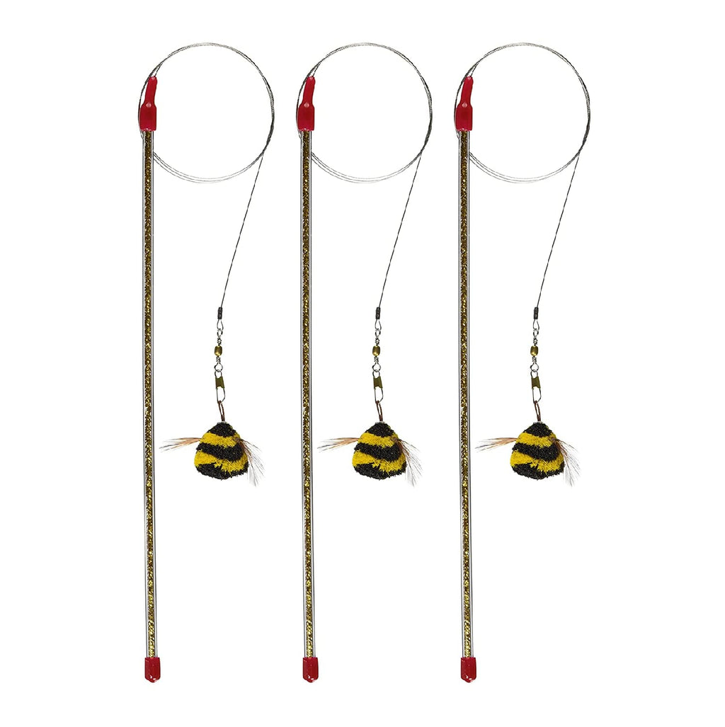 GoCat Cat Catcher Da Bee Cat Toy, Handmade in The USA, 3 Pack - PawsPlanet Australia