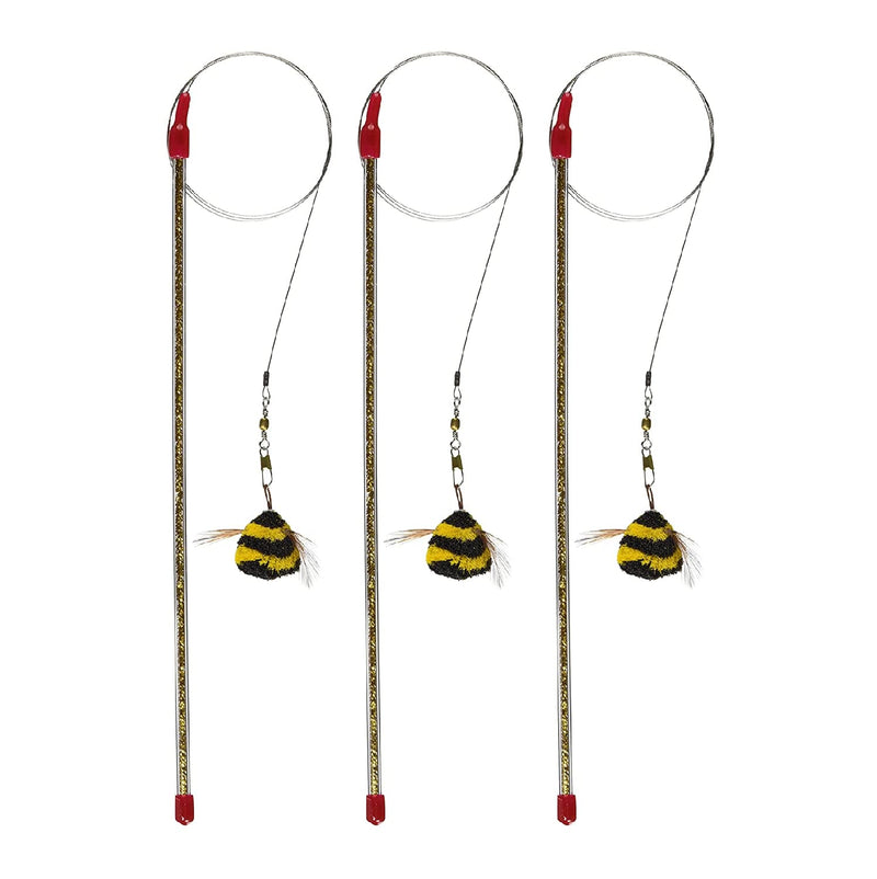 GoCat Cat Catcher Da Bee Cat Toy, Handmade in The USA, 3 Pack - PawsPlanet Australia