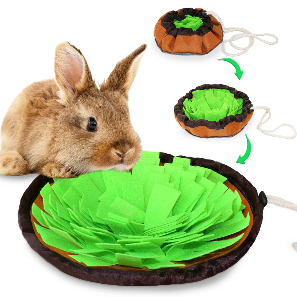 AKLHLKK Pet Rabbit Foraging Mat, Guinea Pig Snuffle Mat Small Animal Puzzle Toys Machine Washable Polar Fleece Feeding Pad Treat Dispenser for Bunny Hamster Ferrets Chinchillas Rat Gerbil… - PawsPlanet Australia