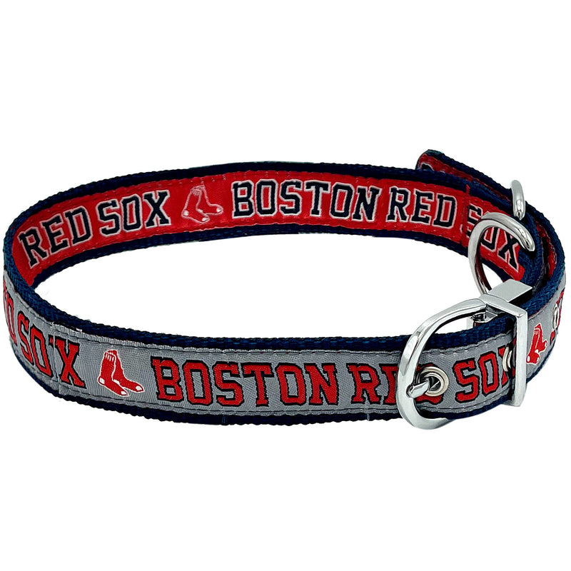Pets First Boston Red Sox Reversible Dog Collar Large - PawsPlanet Australia