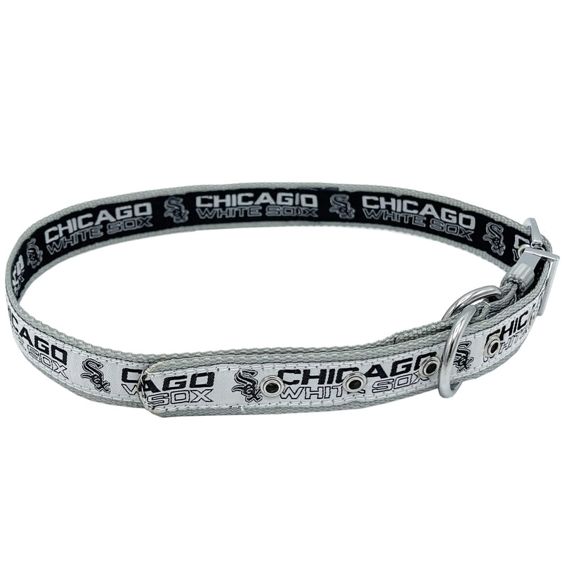 Reversible Dog Collar Medium Chicago White Sox - PawsPlanet Australia