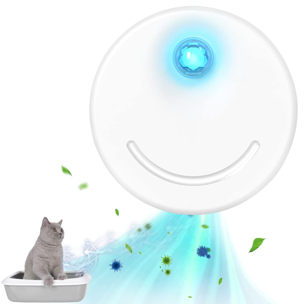 SlowTon Cat Litter Box Deodorizer, Electric Automatic Odor Eliminator, Mini USB Rechargeable Deodorization for Cat Kitten Puppy Ferret Litter Box Cage Crate White - PawsPlanet Australia