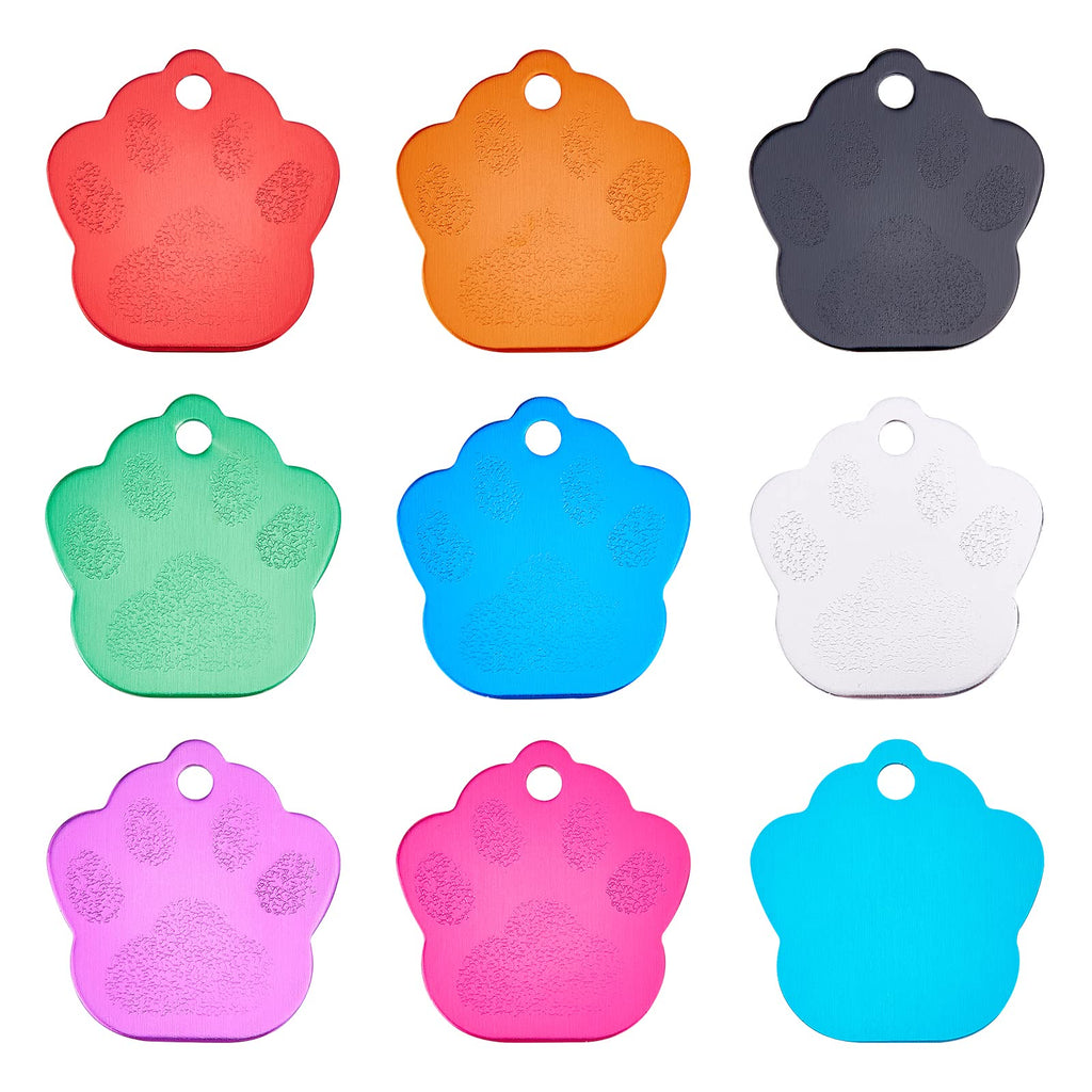 arricraft 18 Pcs 9 Colors Aluminum Pet Tag, Stamping Blank Dog Round Tags Smooth Round Pendant for Dogs Cats Pets Name Phone Number Craft Tag - PawsPlanet Australia