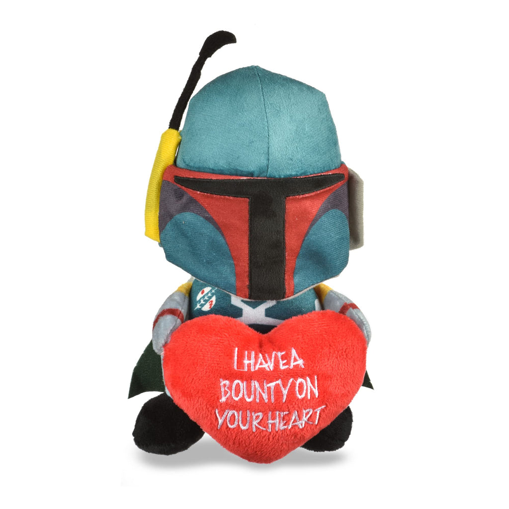 Star Wars for Pets Love Themed Plush Dog Toys - Soft Star Wars Squeaky Dog Toy - Love Dog Toy Plush - Cute Star Wars Dog Toy, Star Wars Toy for Dogs, Star Wars Pet Toy Bobafett "Bounty Heart" 6 Inch - 1 Pack - PawsPlanet Australia