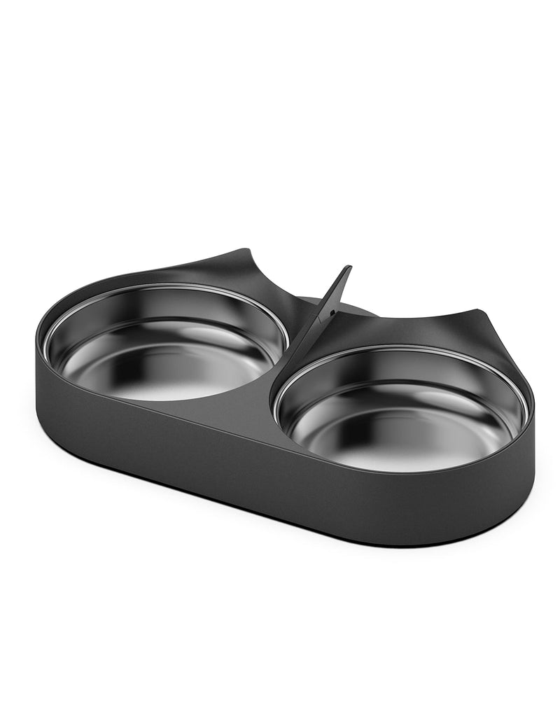 PETLIBRO Pet Food Splitter with Stainless Steel Bowls, Automatic Cat Feeder Bowls for Two Cats or Dogs, Suitable for PETLIBRO Automatic Cat Feeder PLAF005, PLAF006, PLAF103 Black - PawsPlanet Australia