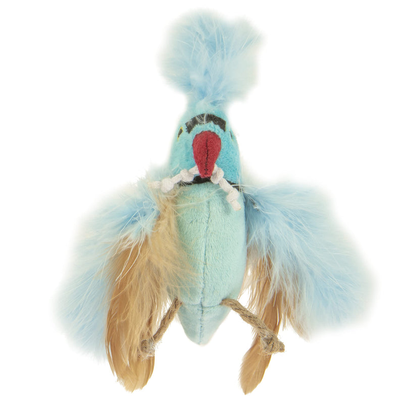 Petlinks Blue Beauty Soft Plush Catnip & Silvervine Bird and Feather Cat Toy - PawsPlanet Australia