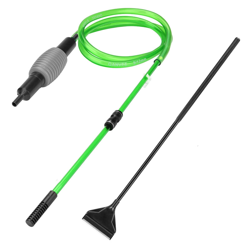 Aquarium Vacuum Siphon and Algae Scraper Small Kits, Fish Tank Cleaning Tools,Algae Scraper is Suitable for Aquarium Glass Cleaner, Aquarium Siphon is Suitable for Gravel Cleaning and Water Change. - PawsPlanet Australia