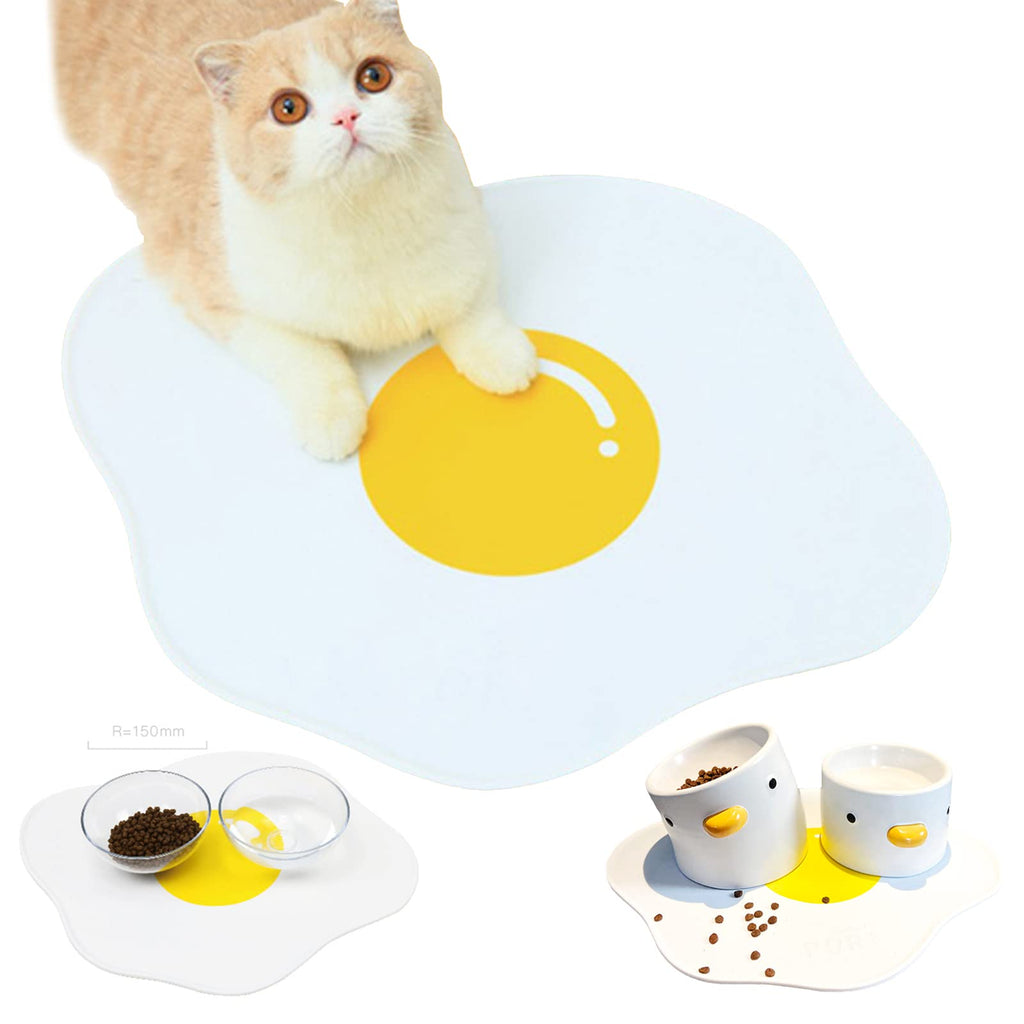 Dog Cat Food Mat,Silicone Dog Bowl Mat for Food and Water,Cat Bowl mat,Dog Feeding mat,Anti-Slip Pet Bowl Mat,Cats and Dogs Food Placemat Tray - PawsPlanet Australia