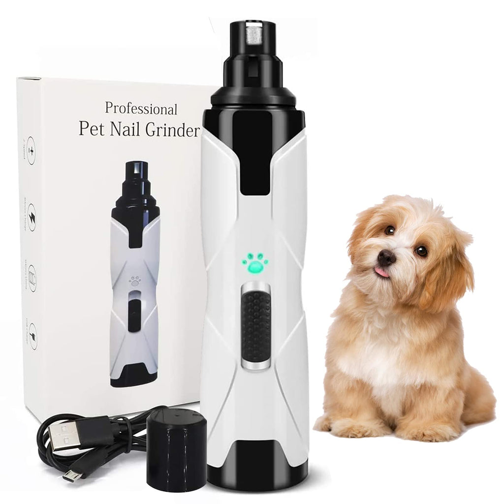 Dog Nail Grinder for Large Dogs, 2-Speed Rechargeable Professional Dog Nail Trimmers with 3 Ports Electric Pet Nail Clippers for Small Medium Dogs & Cats - Low Noise & Painless - PawsPlanet Australia