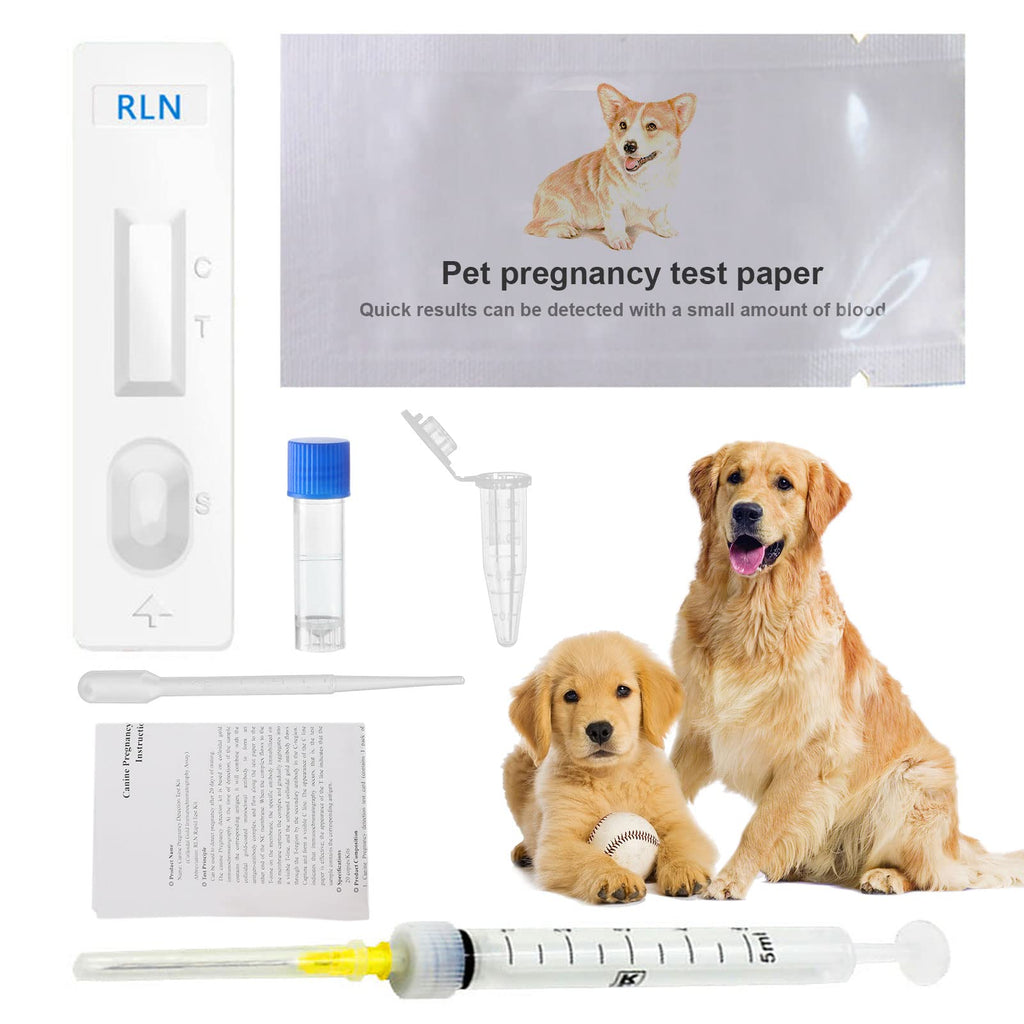 HHUK Pet Dog Pregnancy Test Paper,Canine RLN Early Pregnancy Test Kit, Simple Operation for Early Pregnancy Detection Yourself at Home,One-time Use Pet Pregnancy Test Complete Tool Kit (1PCS) - PawsPlanet Australia