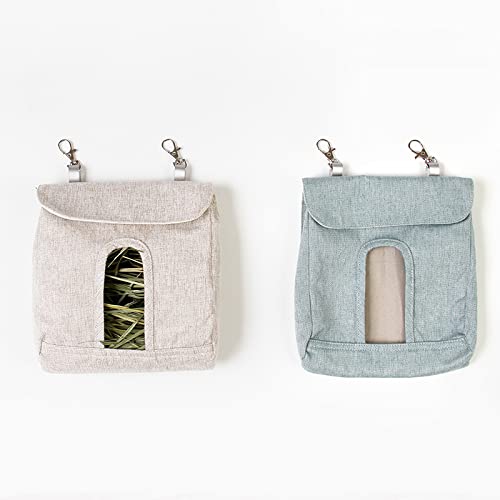 ABLAZEZAI Rabbit Hay Feeder Bag, Guinea Pig Hay Feeder Storage,Sack Hay Bag Feeding Bag Hay Feeder Storage for Chinchilla Hamsters Rabbit Guinea Pig Small Animals Medium Blue - PawsPlanet Australia