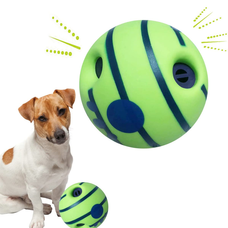 Wobble Giggle Dog Ball,Strange dog toy ball,Hamburger Pet Ball,Training Playing Ball,Interactive Toy for small medium and large dog,The best fun giggle sound dog toy,As Seen On TV(no battery required) 4"Green Pet-balls(1pack) - PawsPlanet Australia