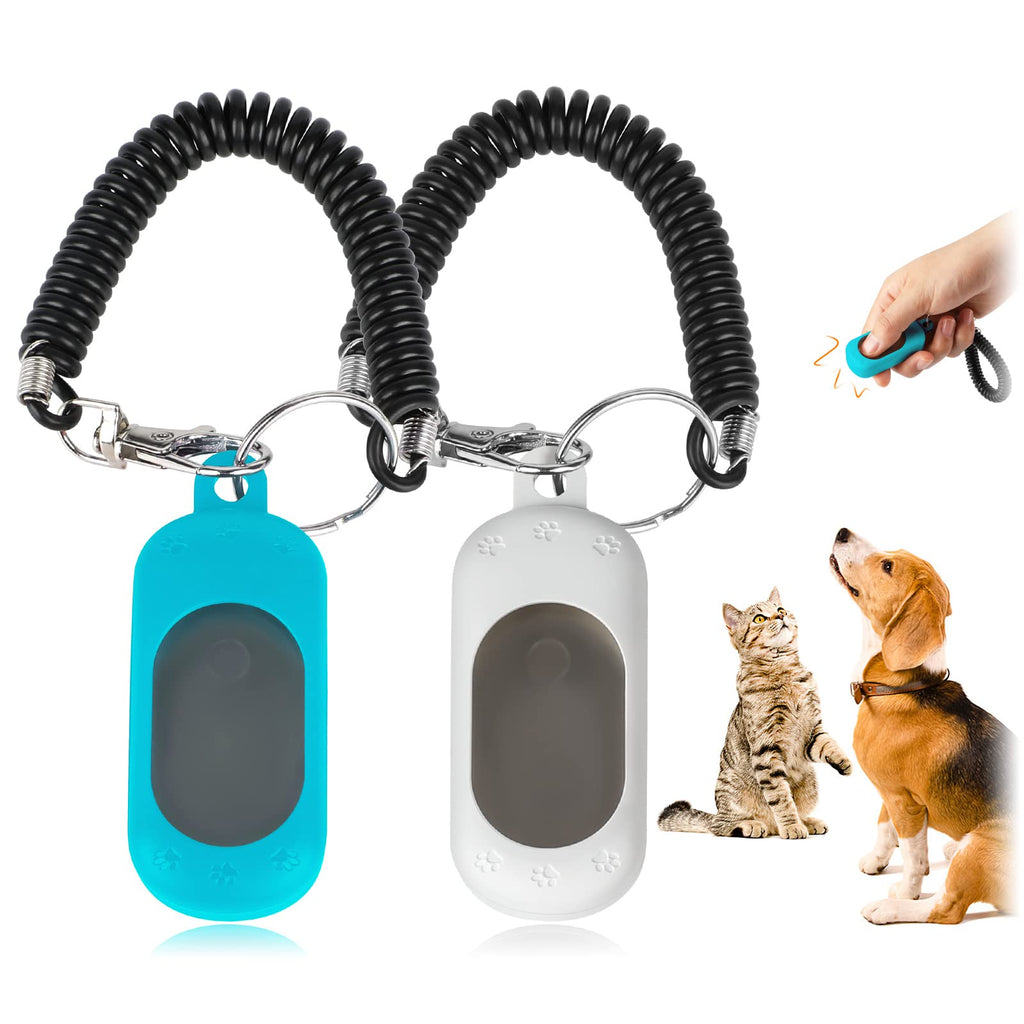 MASBRILL Clicker Training for Dogs, Dog Training Clicker with Wrist Strap,Dog Clicker for Training,Lightweight Easy to Use,Pet Training Clicker for Cats Puppy Bird Horse Behavioral Training, 2 Pack - PawsPlanet Australia