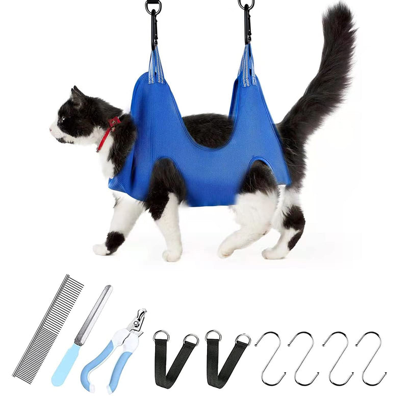 Pet Grooming Hammock Harness for Cats & Dogs, Dog Grooming Sling Hammock, Breathable Dog Hammock Restraint Bag for Pet Grooming Bathing Washing and Trimming Nail For Small Cats & Dogs - PawsPlanet Australia