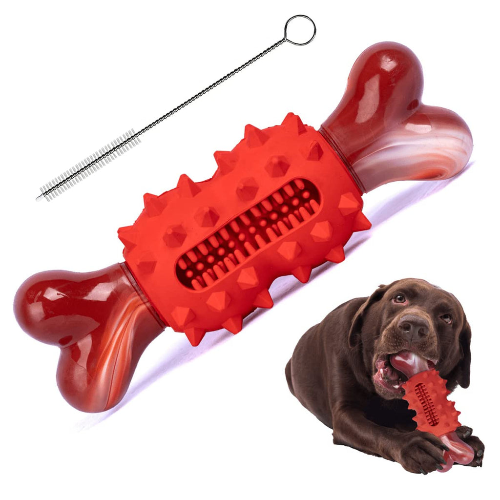 Nevperish Dog Chew Toys for Aggressive Chewers Indestructible Dog Bone Toys with Molar Design Beef Flavor Dog Teething and Chewing Toys Made of Nylon and Rubber for Medium Large Dogs - PawsPlanet Australia