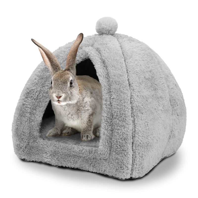 YUEPET Large Rabbit Cave Bed Bunny Warm Tent House Small Animal Triangle Hideout for Rabbit Bunny Guinea Pig Ferret - PawsPlanet Australia