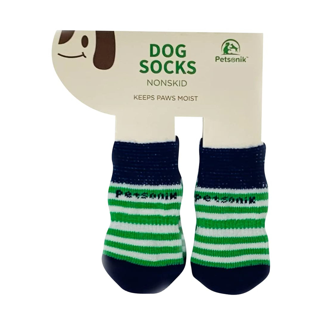 PETSONIK Anti-Slip Dog Socks Set of 4 - Pet Paw Protectors Dog Socks for Indoor Hardwood Floor Suitable for Small, Medium & Large Dogs. Green - PawsPlanet Australia