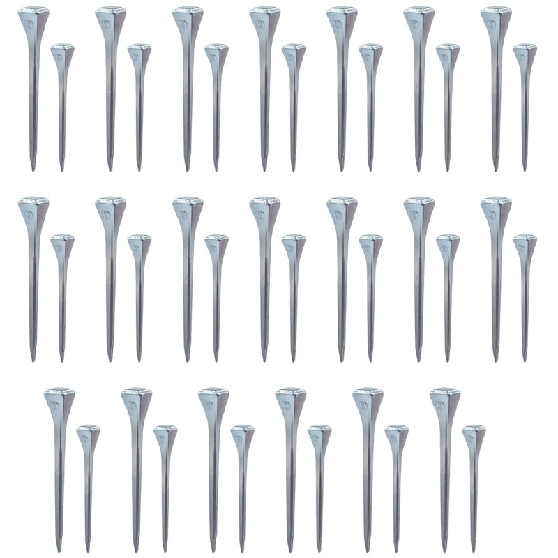 Aifeier ET Stainless Steel Horseshoe Nails Horse Hoof Nails Fix Lead and Glass Stop Blocks for Horse Racing Training Riding Equestrian Sporting, 20x1.77 Inch & 20x2 Inch - PawsPlanet Australia