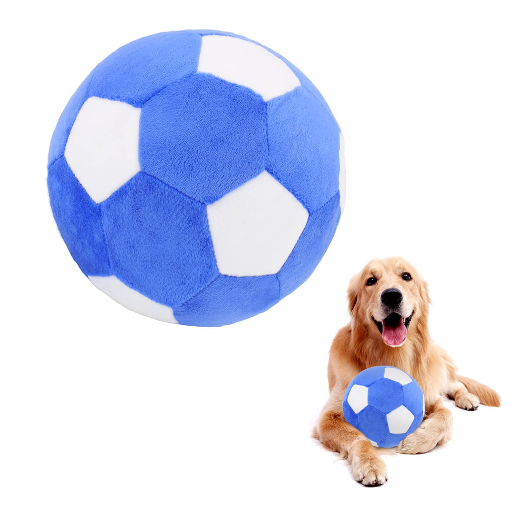 Piang Gouer Interactive Dog Toys Soccer Ball，Plush Squeaky Dog Toys Ball，Dog Puzzle Toys Football Indoor Outdoor Jolly Ball for Dogs ,Dog Balls for Medium and Large Dogs Toys Diameter 7.1in/18cm - PawsPlanet Australia