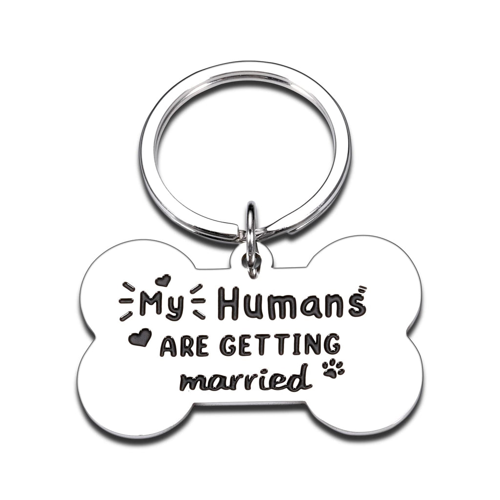 My Humans are Getting Married Dog Tags Personalized for Engagement Gifts for Couples Newly Engaged Wedding Announcement Bridal Shower Gift for Pet Owner Dog Collar for Bridegroom Bride to Be Gift - PawsPlanet Australia