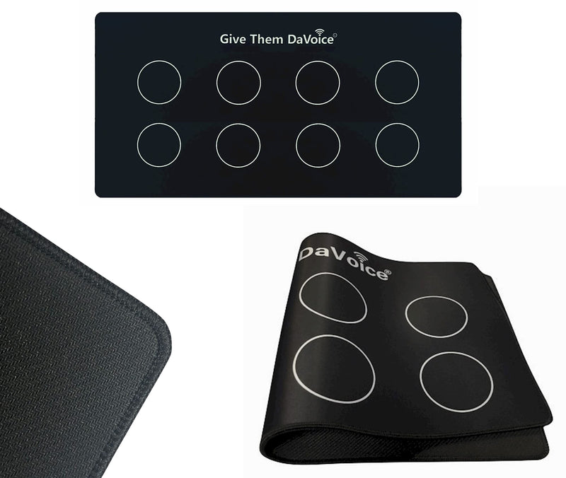 DaVoice Dog Button Mat (8 Button Placements) for Dog Communication Buttons, Dog Buttons for Communication Board, Dog Speaking Word Training Talking Button Pad (Buttons and Attachments Not Included) - PawsPlanet Australia