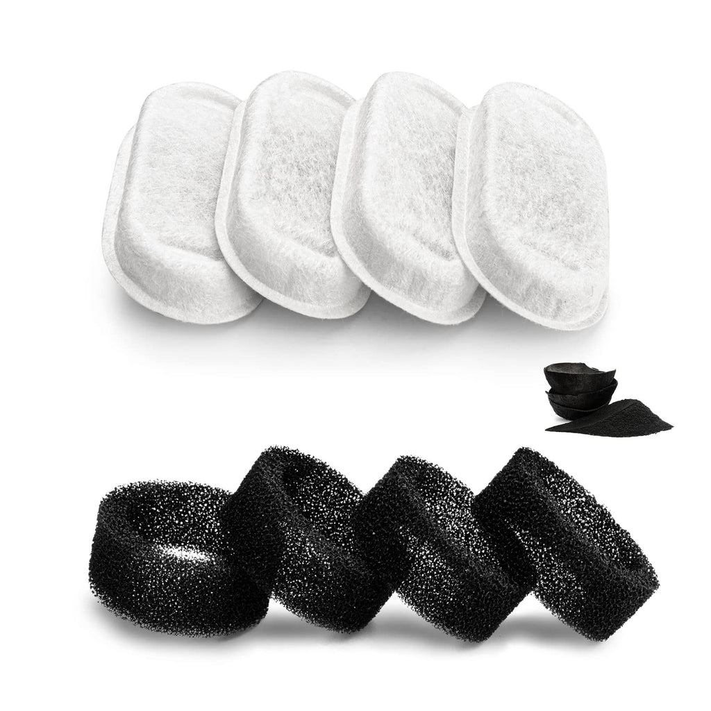 WOPET Replacement Filters for Pet Water Fountain 4 Filters& 4 Sponges - PawsPlanet Australia