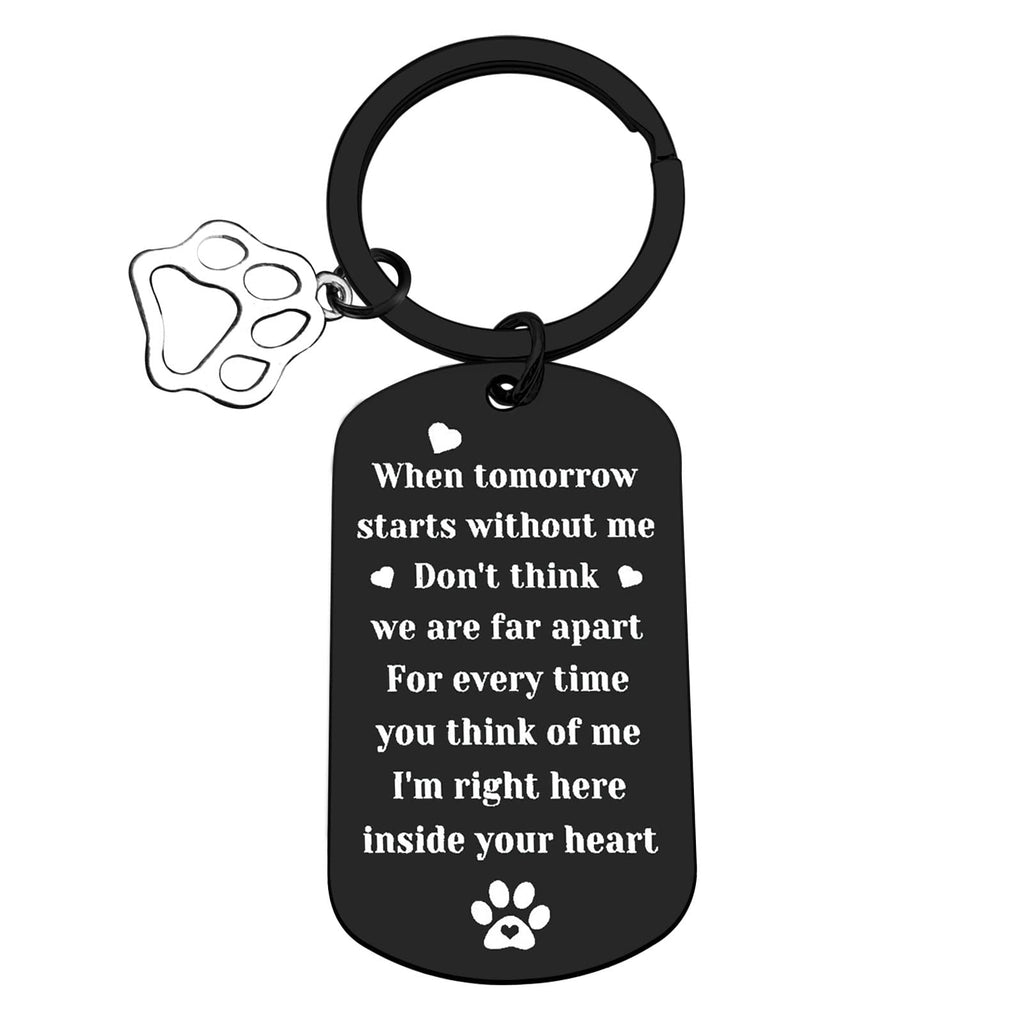 Pet Memorial Keychain Pet Loss Gifts Every Time You Think of Me I'm Right Here Inside Your Heart Keychain Remembrance Gifts for Pet Owner Pet Sympathy Gifts for Loss of Dog or Cat - PawsPlanet Australia