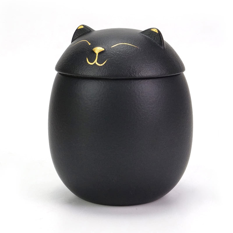 MEETPET Cat Urn Dog Urn Sized 3.2x2.9 and 4.9x4.25. A Smiley-Cat Pet Urn with a Memoria Card.Cat Urns for Ashes for Your Pet Small 12cu/in Black - PawsPlanet Australia