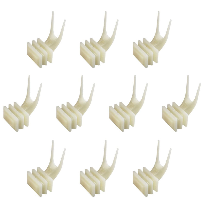 Bird Feeding Fork ZRM&E 10pcs White Plastic Fruit Snacks Fork for Parrots Pet Bird Supplies 2 Slots Food Holder Feeding on Cage Pet Feeder Tool - PawsPlanet Australia