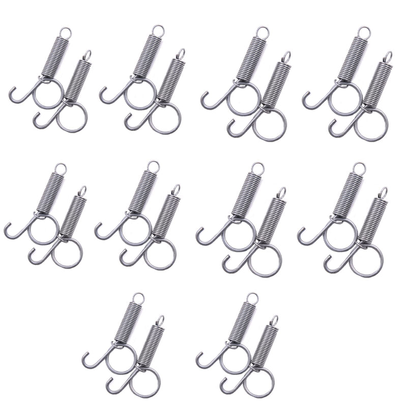 20PCS Spring Cage Latch Hook Lock for Fixing Pet Dog Cat Bird Hamster Guinea Pig Bunny Ferret Parrot Quail Pigeon Chicken Hedgehog Squirrels Small Animals Wire Cage Door Metal Finger Spring Hook - PawsPlanet Australia