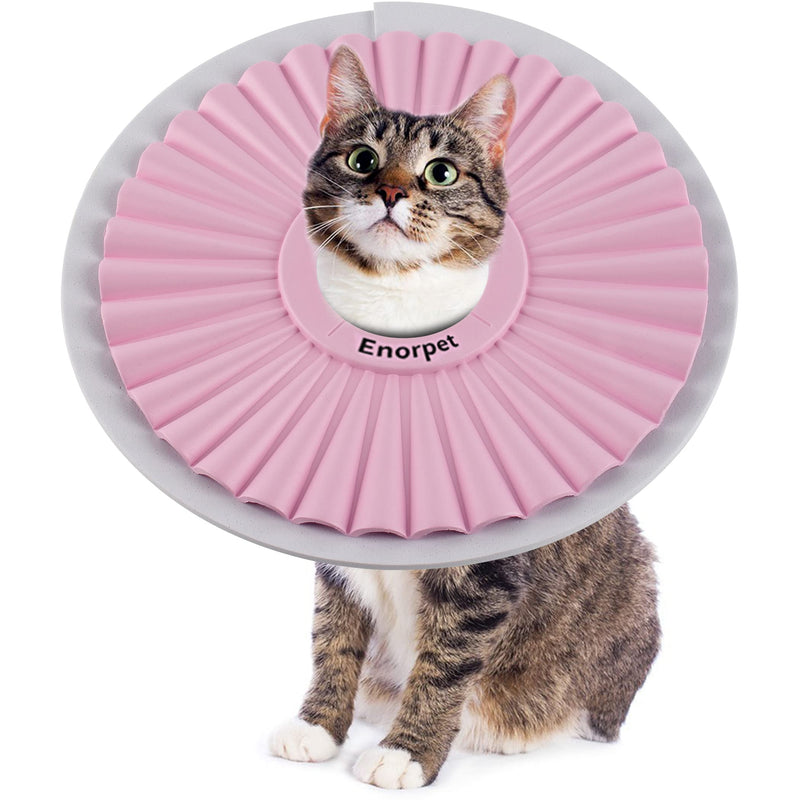 Enorpet Protective Cat Cone, Adjudstable Lightweight Soft Recovery Collar for Kittens After Surgery - PawsPlanet Australia