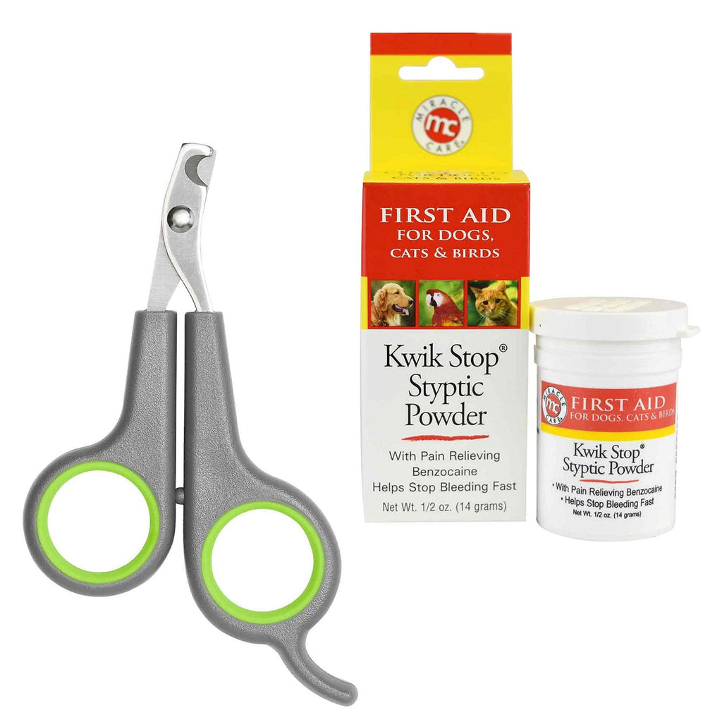 Nail Clipper and Kwik Stop Styptic Powder Bundle for Cats Dogs Birds Small Animals Grooming - PawsPlanet Australia