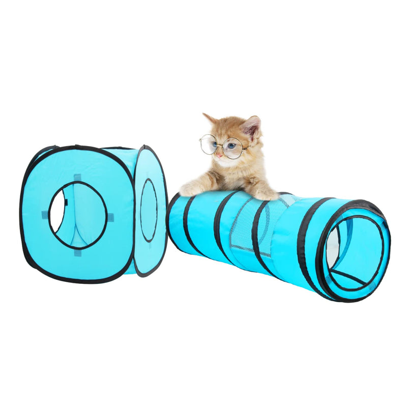 PAWISE Cat Tunnels for Indoor Cats with Cat Cube Combo,Collapsible,Cat Toys for Indoor Cats Interactive,Cat Stuff,Cat Hideaway - PawsPlanet Australia